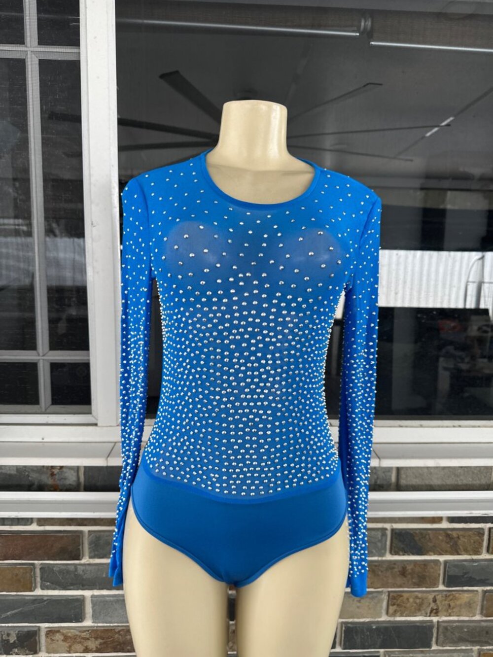💙 Body azul rey con pedrería
